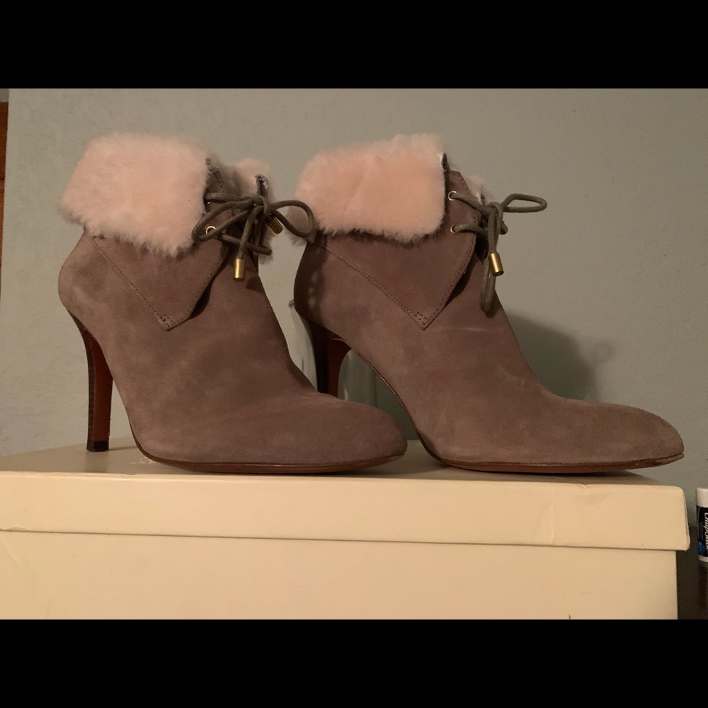 Coach cuffed heeled booties size 10